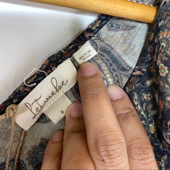 Anthropologie Let Me Be Sheer Femme Maxi Boho Ruffle Hi-Low Tops Size S NWT - Picture 11 of 16